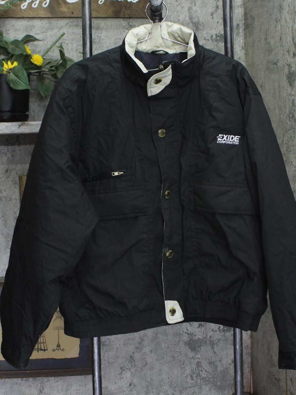 California Waves Jacket Snap Front Embroidered Exide Black / Stone 2X